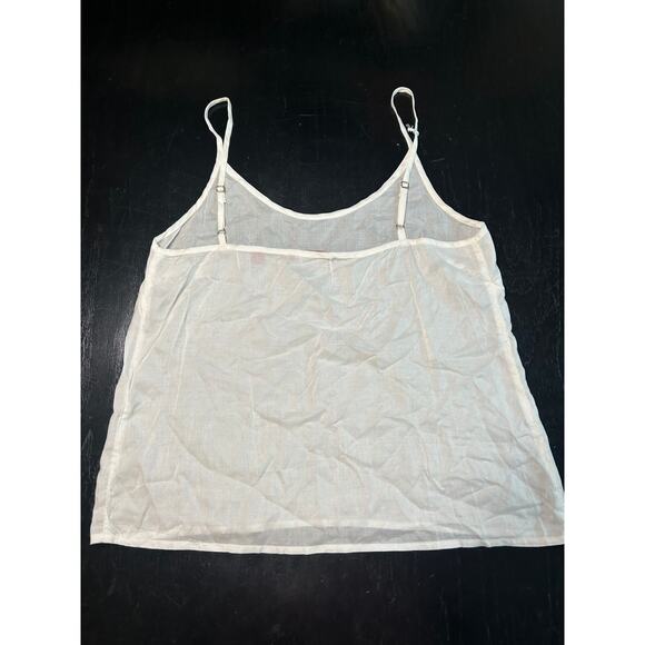 Capsule- Basic White Cami- Semi Sheer- Adjustable Straps- Sz 36 US Small - Picture 5 of 8